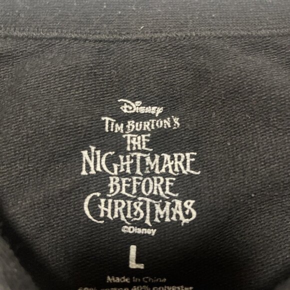 THE NIGHTMARE BEFORE CHRISTMAS Authentic Disney All-Over-Print Sweatshirt Large - Picture 3 of 9